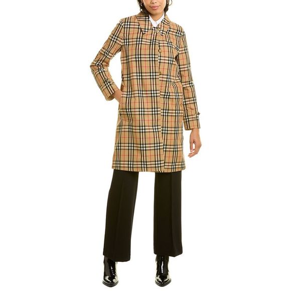 Burberry Womens Reversible Vintage Check Car Coat, Brown - Picture 3 of 5